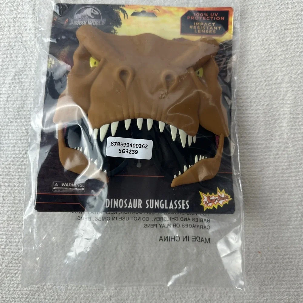 Sun-Staches Sunstaches SG3239 T-Rex Jurassic‎ World Mask NWT